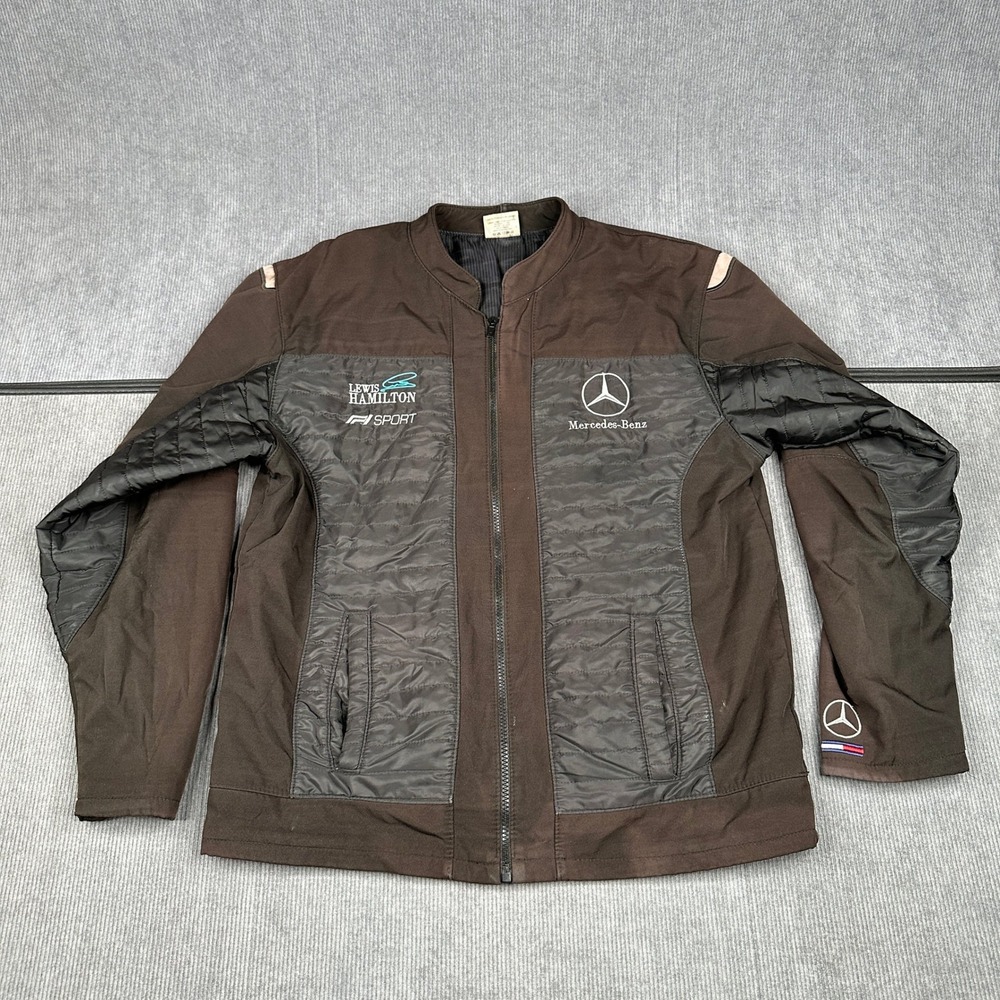 Mercedes-Benz Lewis Hamilton F1 Sport Racing Jacket Brown Tommy Hilfiger Moss L
